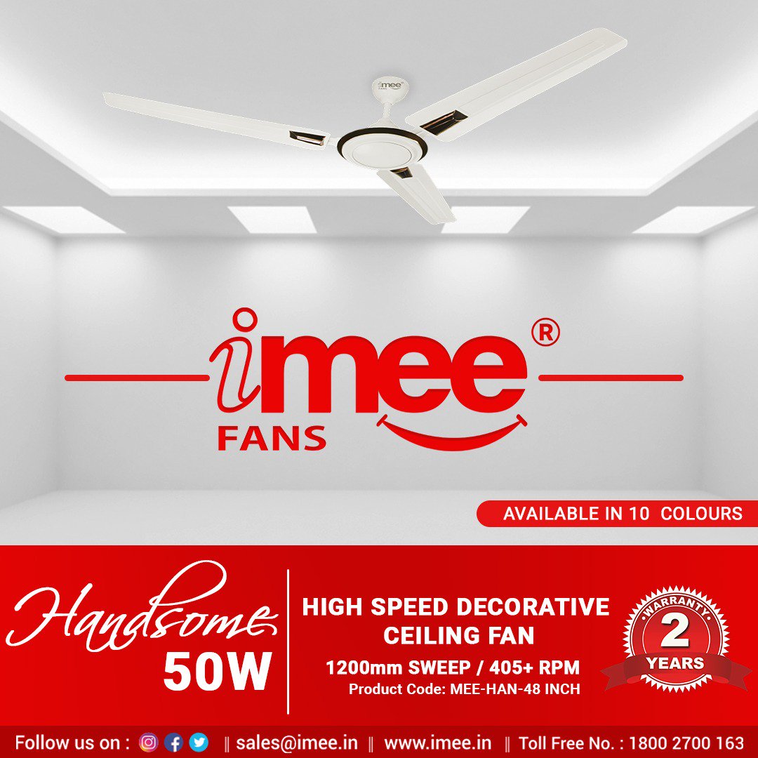 iMeeLED's tweet image. Make your ceiling more enticing! Spruce up it with iMee High Speed Decorative Ceiling Fan. #iMeeIndia #iMeeFan #HighSpeed #Decorative #10Colours