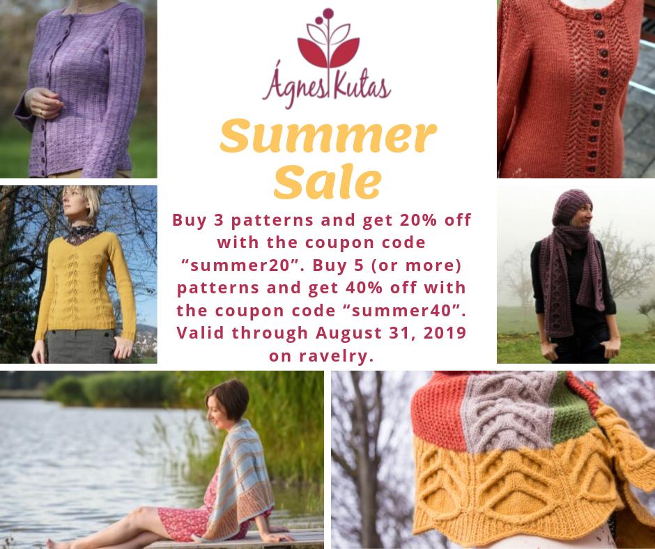 AgnesKutas's tweet photo. Summer Sale! Buy 3 patterns and get 20% off with the coupon code “summer20”. Buy 5 (or more) patterns and get 40% off with the coupon code “summer40”. Valid through August 31, 2019. https://t.co/xWJbvJ9tvh
#knittingpattern #knittingpatternsale https://t.co/nKVI6qCnKQ