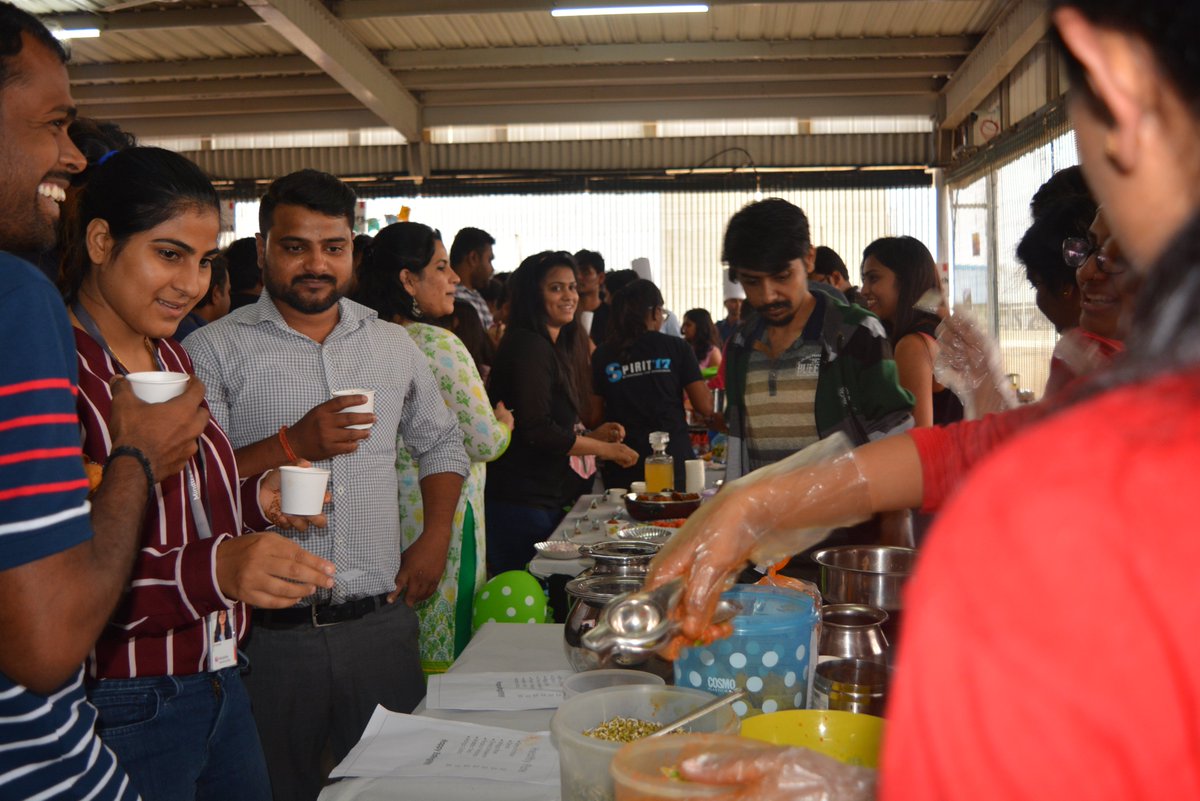 MindtreeCSR's tweet photo. “Half of the proceeds from the Food Mela will go to the Support Staff” is all we had to say and look at the response. Minds with a big heart. 🙏🙏 Mindtree Minds know how to celebrate and be a chef too 😀😀.  #Mindtree20 #BeTheGiveR @MosesCSR https://t.co/qa1P0nAtOO