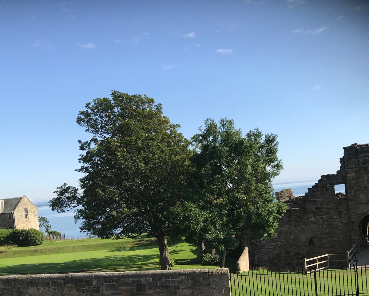 castlemountbnb's tweet photo. Lovely day in StAndrews. No wind 1 mph average at the moment.  ⁦@hamishcharity⁩ ⁦@tourismstandrew⁩ ⁦@StAndrewsBeachW⁩ https://t.co/0HUoiejE3W