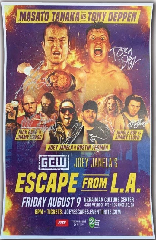 ManUpAlex's tweet photo. Increíble show de @GCWrestling_ en su regreso a Los Angeles, uno de los mejores de todo el año.
Atmósfera de 10, nada de relleno y auténticos clásicos con ese Deppen-Tanaka y Dickinson-Statlander.
Máxima recomendación a ese #JOEYESCAPES 🔥 https://t.co/hUxdoyVyUQ