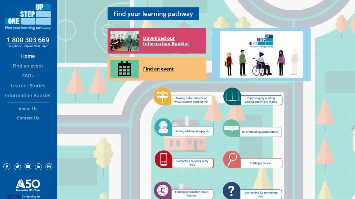 aontas's tweet photo. We are delighted to launch the new & improved website for the free Information & Referral service https://t.co/bKeZtJZMMv - it's now easier than ever to discover your education & training options! Read about it here: https://t.co/Te2rji3Oh0 #FindYourLearningPathway #OneStepUp https://t.co/2rKXqq0Dys
