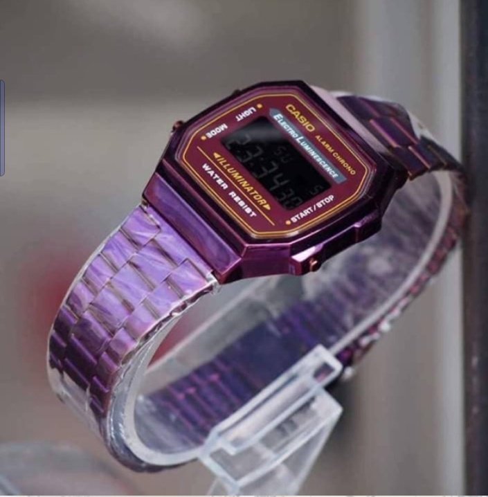 casio electro luminescence purple