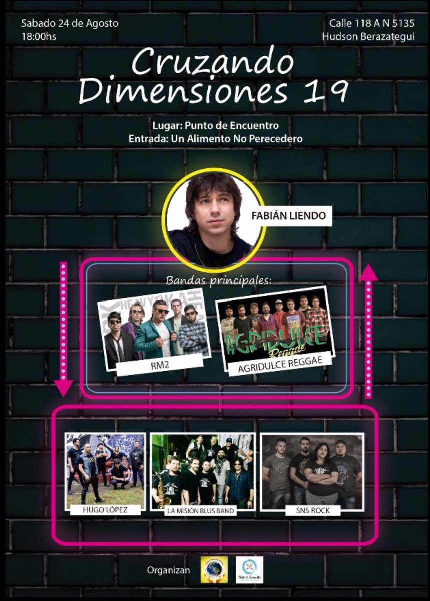 SomosAgridulce's tweet photo. Se viene #CruzandoDimensiones 
Junto a @SNS_Rock #LamisionBluesBand #HigoLopes @rm2oficial y #FabianLiendo
No te lo podes perder!!
#AgridulceReggae #CruzandoDimensiones https://t.co/gVEhIb5LaS