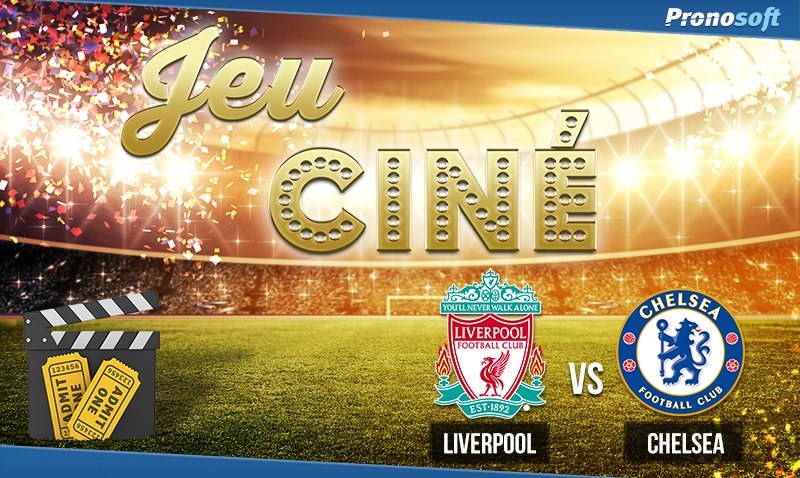 [#JeuCiné] Liverpool - Chelsea 🏆

2 places de ciné à gagner en trouvant le score exact (temps réglementaire) ! 2 gagnants tirés au sort RT&amp;Follow #LIVCHE #TeamParieur