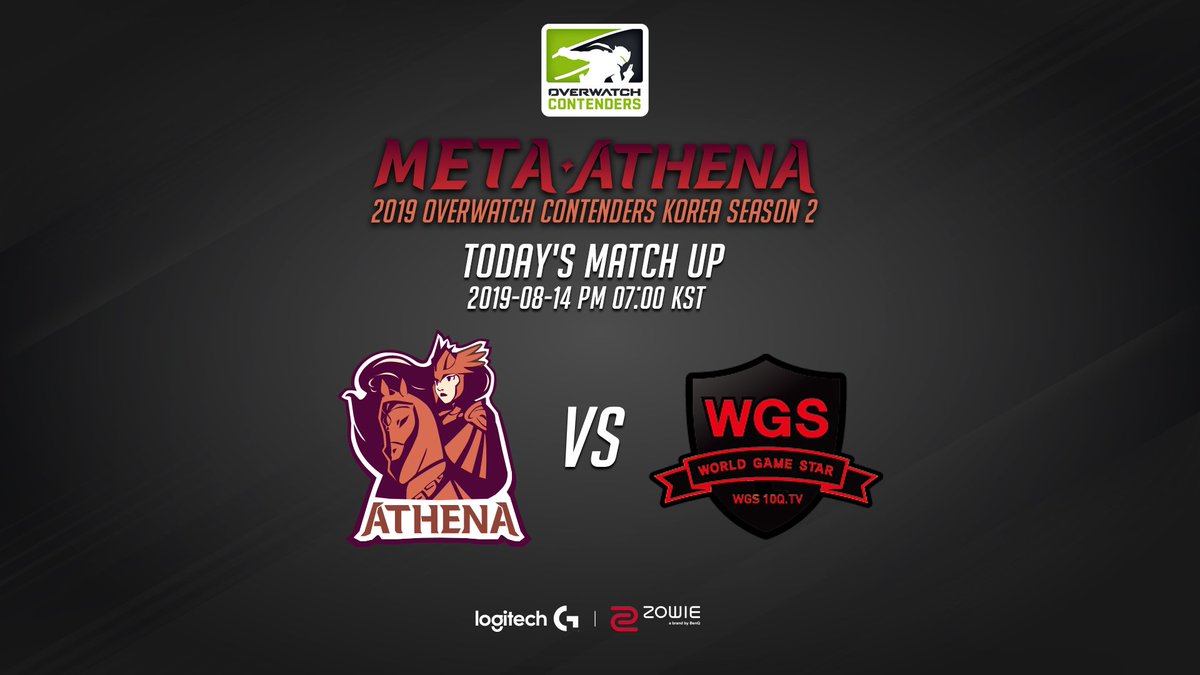 TheMetaGaming's tweet photo. 🚨#MetaGaming Today’s match up!🚨 

오늘 오후 7시🕖에는 #MetaAthena 와 WGS의 2019 오버워치 컨텐더스 코리아 시즌2 경기가 진행됩니다.

🔸Meta Athena🆚WGS
🔸2019-08-14 PM 7:00 KST
🔸https://t.co/dBke81zPj0

#OverWatch #OWCK https://t.co/sVLZpuo6cl