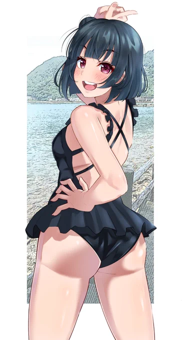 水着でショートなヨハネさん 