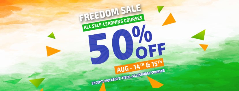 svrtechnologie's tweet image. Freedom Sale: 50% Off on All Self-learning Courses

Check Courses: bit.ly/2Qc4J0h
For More Details: +91 988 502 2027

(offer valid TODAY &amp;amp; TOMORROW only)

#freedomsale #svrtechnologies #onlinecourses