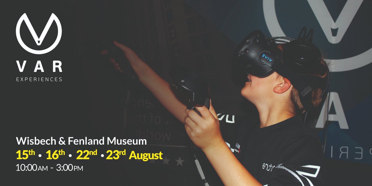VAR_CLUB's tweet photo. Everyone's been having a fantastic time over at the @wisbechmuseum trying out our Egyptian Virtual Reality. Come and join us tomorrow from 10am until 3pm or on the 16th, 22nd or 23rd of August. Looking forward to seeing you!

#VAR_Club #VR #Egyptians #Museum #Gaming #Educational https://t.co/Bdgr3pE5Rc