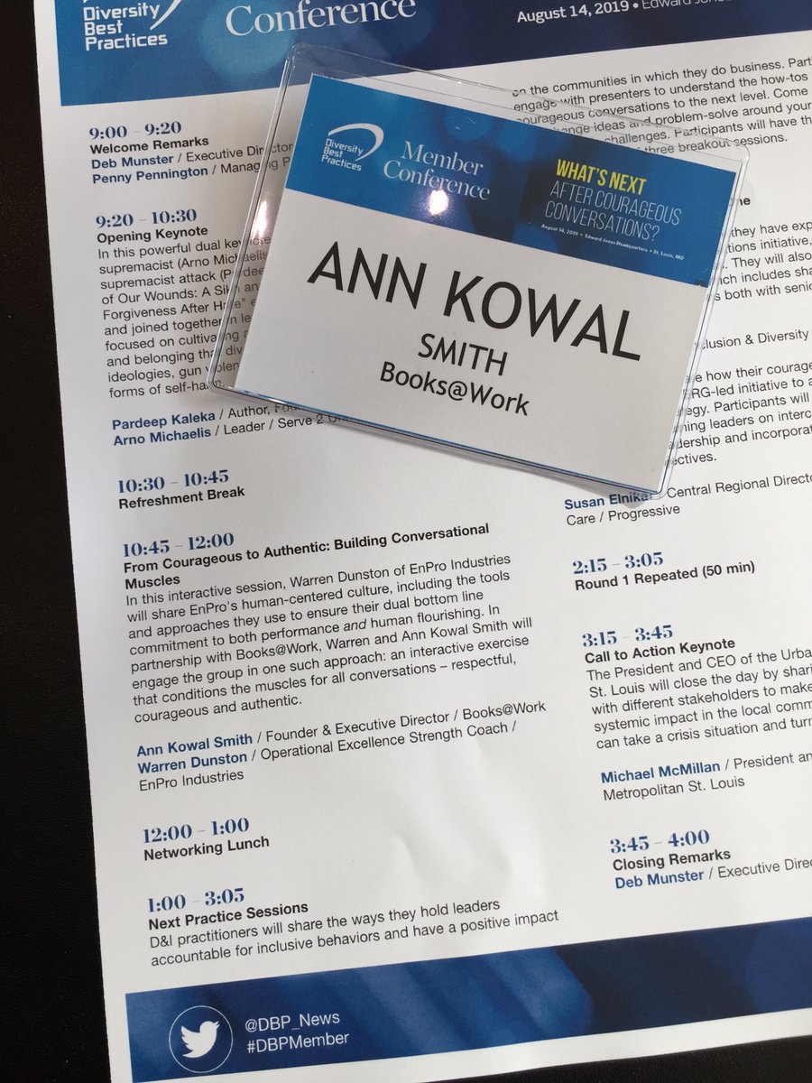 anksmith1's tweet photo. Excited for the @DBP_News conference to start on this beautiful day @EdwardJones in St. Louis! #DBPMember #diversity #inclusion #booksatwork https://t.co/9W1hMxNwK5