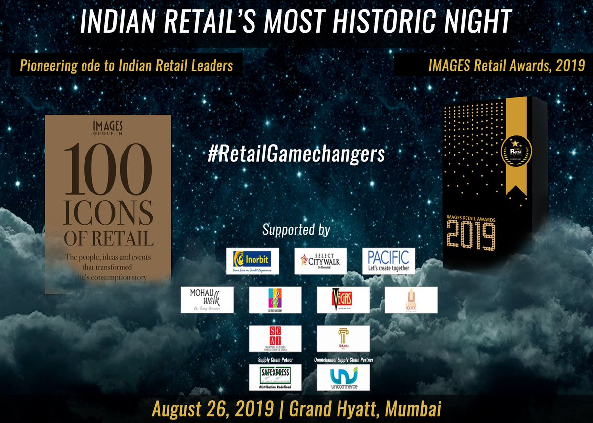 Images_IRA's tweet photo. Celebrating Retail Excellence on August 26, 2019 at Grand Hyatt Mumbai.
Book your table now: https://t.co/ein81pl9Ik

#IRA2019 #RetailGazing  #retail #retailmarketing #retailrecognition #retailexperience #retailinnovation #retailexcellence #success #customerexperience #Business https://t.co/tLScrODJ2q