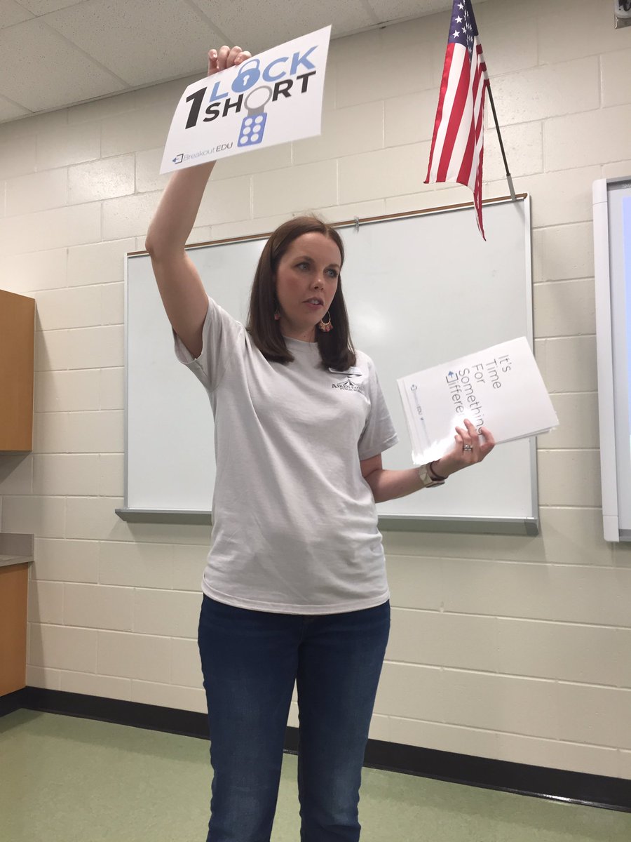 tracireads's tweet photo. Thanks @MrsFBarber for sharing some great @breakoutedu tips today! I think we will be taking this activity to our faculty! #e2acpsd #OneTeam https://t.co/Tq0Lf1iopn