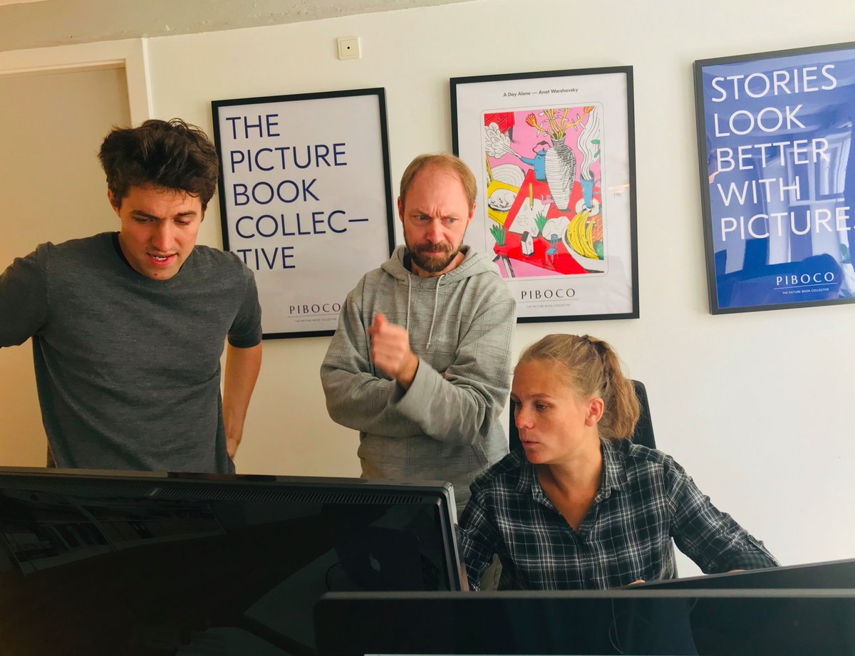 PiBoCollective's tweet photo. So, we’re slowly but steadily approaching our launch. While still a couple of months away, the office is now teeming with both excitement and creative discussions. Much love from our busy team.

#picturebooks #childrensbooks #digitalpublishing https://t.co/ksiraCsQL4