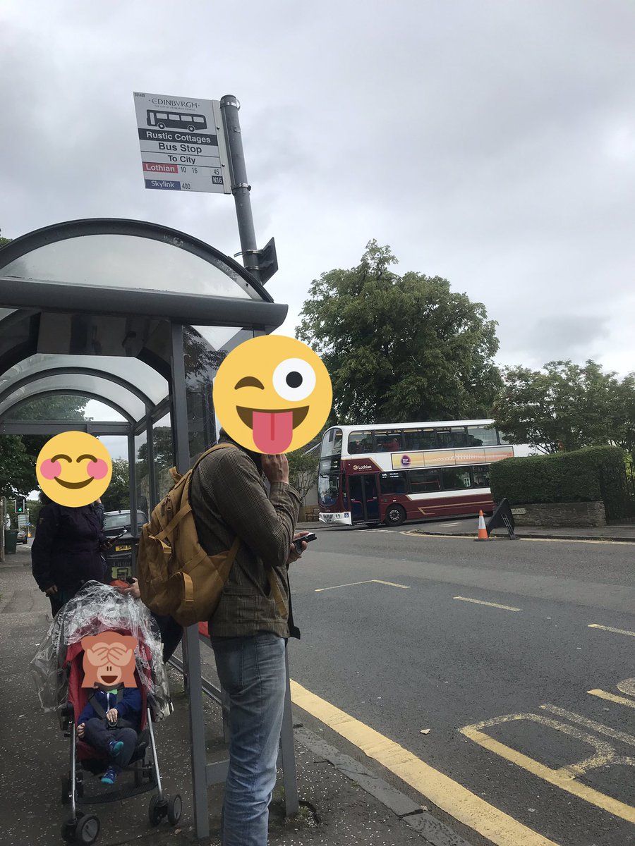 BusRustic's tweet photo. @on_lothianbuses r running an alternate route for no.16 and no.10 buses. Every road builder in town has turned out to celebrate. Please use other stops as westgarth Avenue is closed today. Old Farm Place is the next available shelter for the 16 or merchiston school for the 10 https://t.co/p9rYvcRhYw
