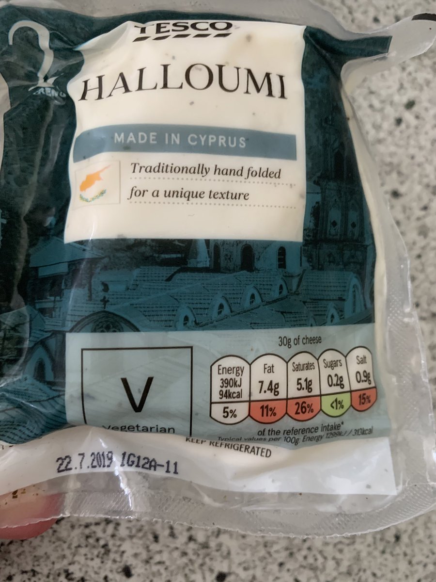 CharlotteDes's tweet photo. @Tesco bought the halloumi on Friday (9/8) and it’s got a best before on it of 22/7! Completely ruined my dinner plans! I don’t live near a store to return. https://t.co/mom2nhrzIf