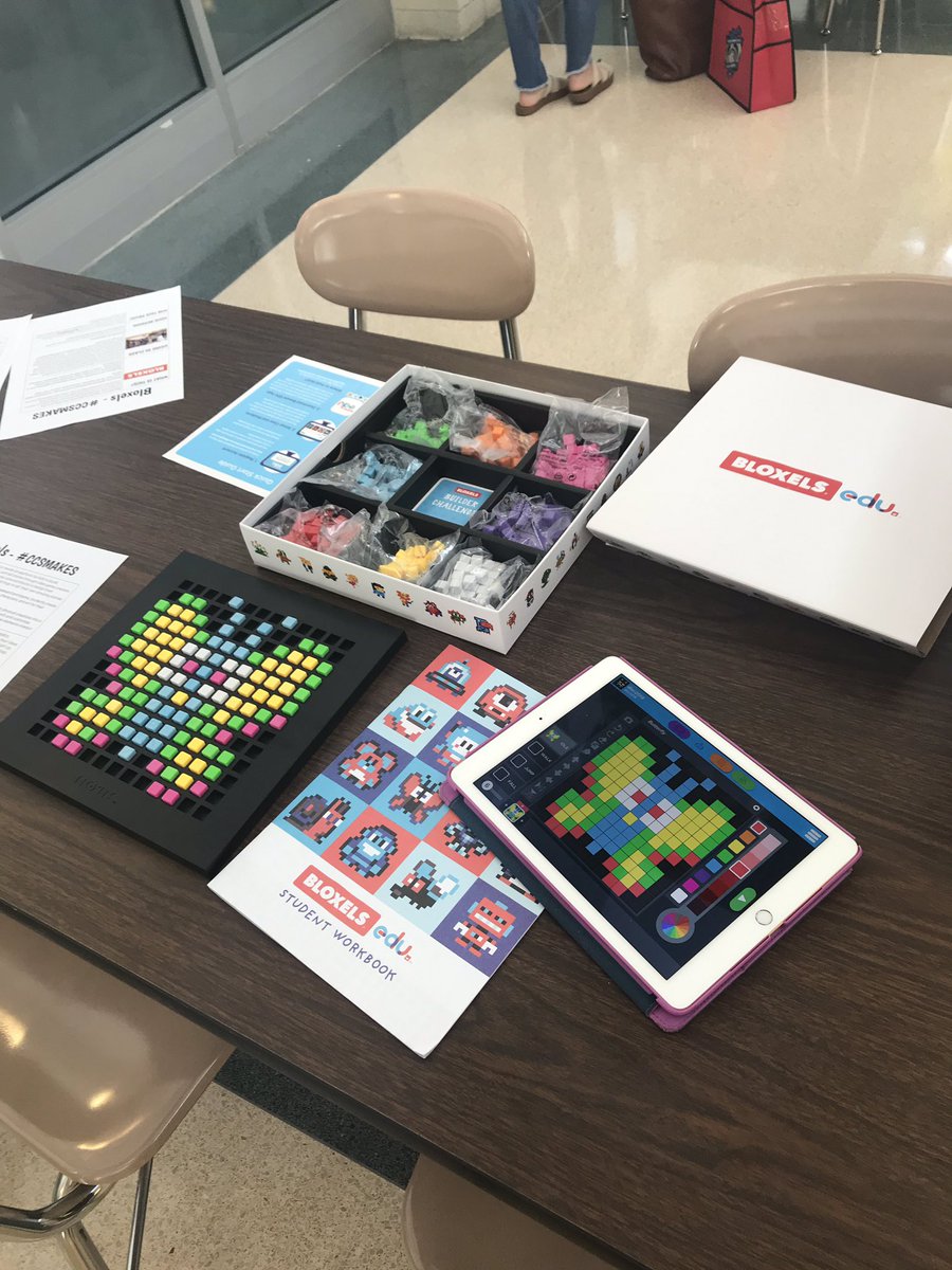Playing with @BloxelsBuilder on the Maker Midway at Chatham County DISC! #CCSMAKES #CCSDISC