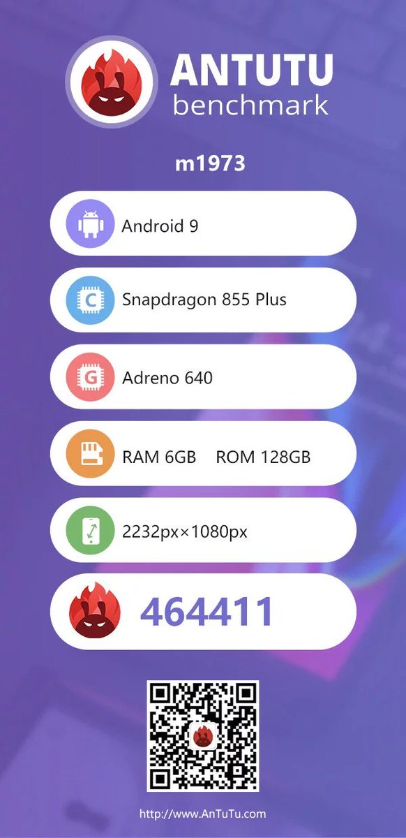 GadgetsFlix's tweet photo. Meizu 16s Pro Green variant teased on weibo
Meizu 16s Pro with SD 855+ scores 460k+ score in Antutu
#meizu #MEIZU16sPro #16sPro https://t.co/cheZEeouJP