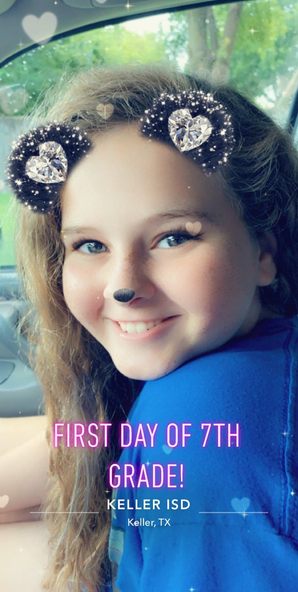 AprelD's tweet photo. Today is the day! Bitty starts Middle School! An amazing year awaits you!! 💙💛💙#KISDFirstDay 💙💛💙 @KellerISD @KMS_Comanches #GoComanches #SheWouldNotLetMeWalkHerIn😭 https://t.co/FHYW2Oi9iM
