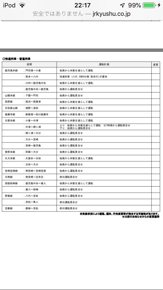 ট ইট র ドリドリっち Jr九州運行計画 あす8月15日の運転計画について Jr九州ホームページより 画像3枚目は あす15日に九州新幹線で運休となる列車の一覧 8月14日19時00分現在 最新の運行状況はホームページ等でご確認ください