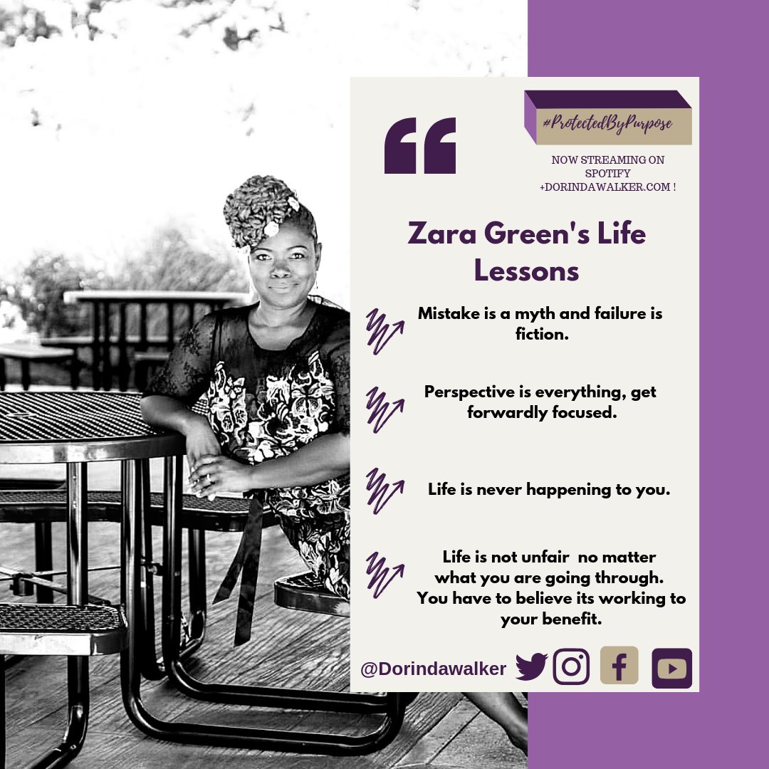 DorindaWalker's tweet photo. #WednesdayWisdom - @ZaraGreen dropped some gems on episode 8 of the #ProtectedByPurpose #podcast be sure to check it out! 

https://t.co/oObnlSFXtg

 #lifelessons #lovinginthegrownzone #empoweredwomen https://t.co/8VeYai365g