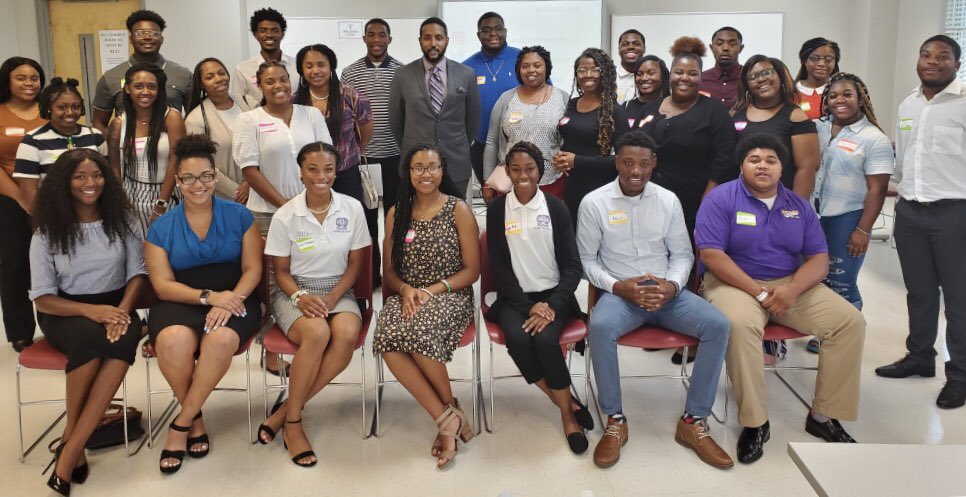 harborinstitute's tweet photo. We have been working with these students every summer since their freshman year. They have grown academically and in leadership (including this year’s Ms. Miles College). They are graduating and living #hinextlevel leadership! We are so proud! #miles #hbcu @MilesCollege @HBCUKNQ https://t.co/42R5sjgC85