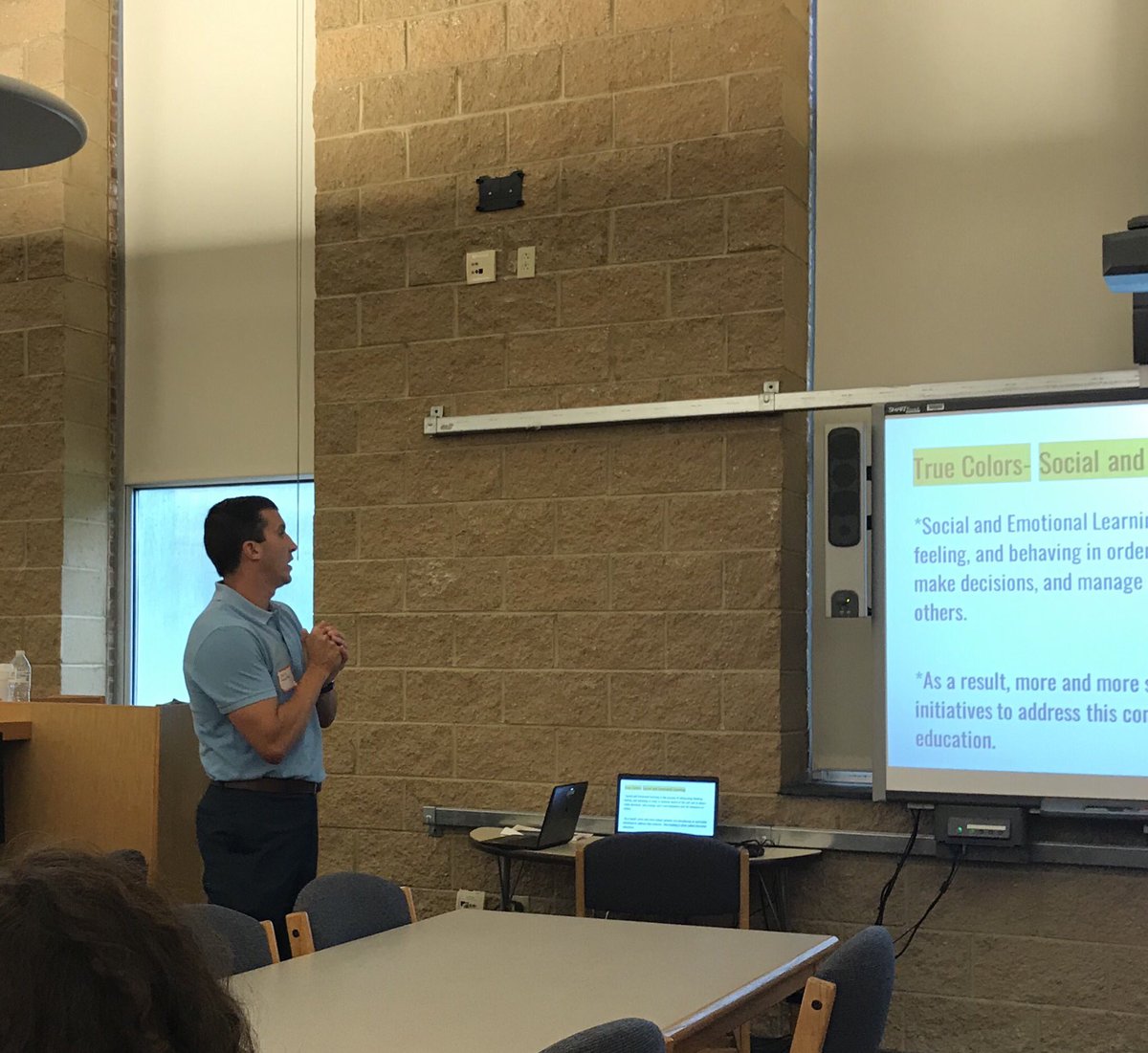 KevinM_Morrison's tweet photo. @CSMeyrick showing his true colors at @southjerseydata and how data relates to SEL https://t.co/tvLJIQR4Bw