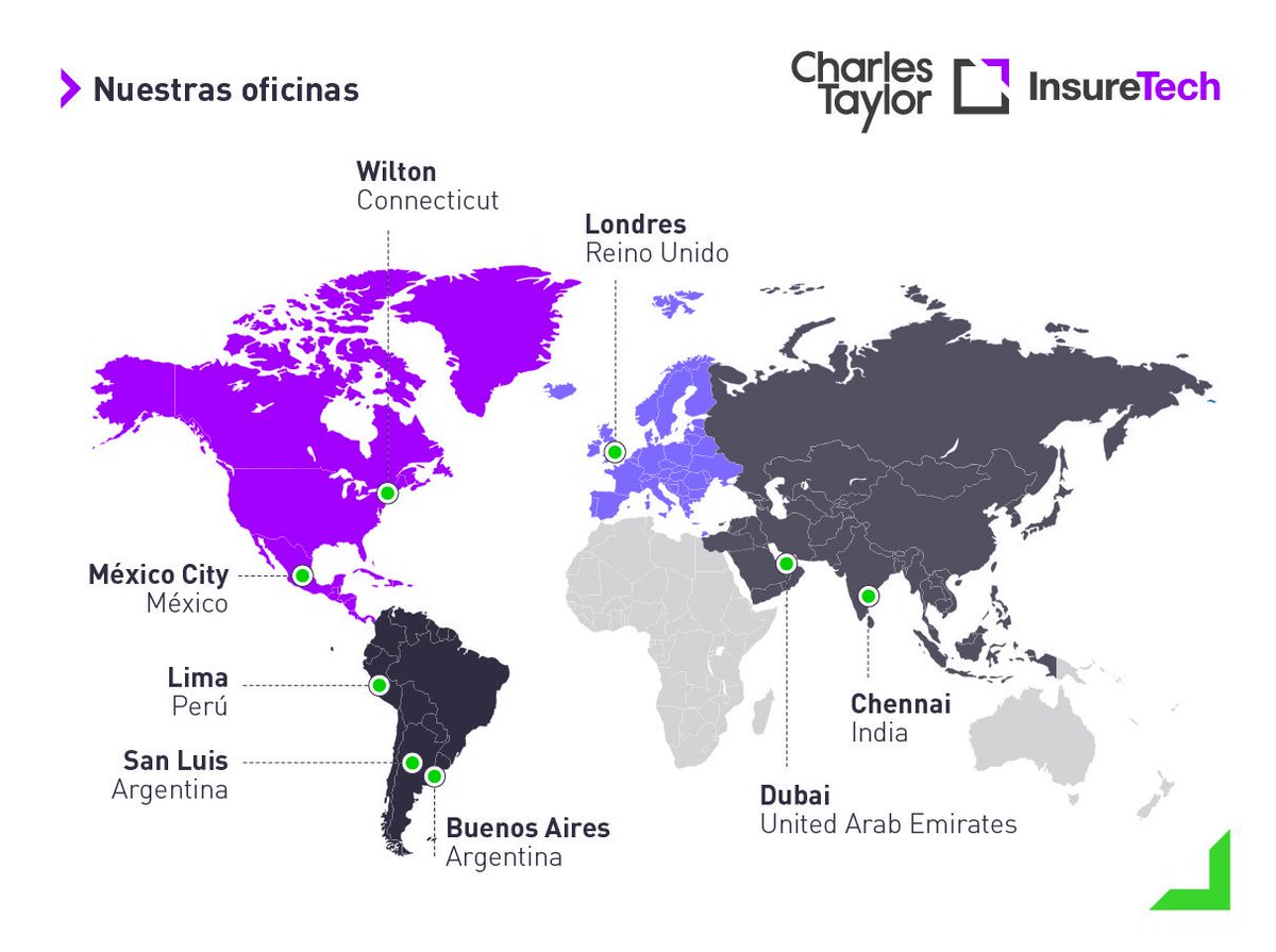 InsureTechLATAM's tweet image. Somos una compañía global especializada en la transformación digital de las aseguradoras. Conocé algunas de nuestras oficinas alrededor del mundo!