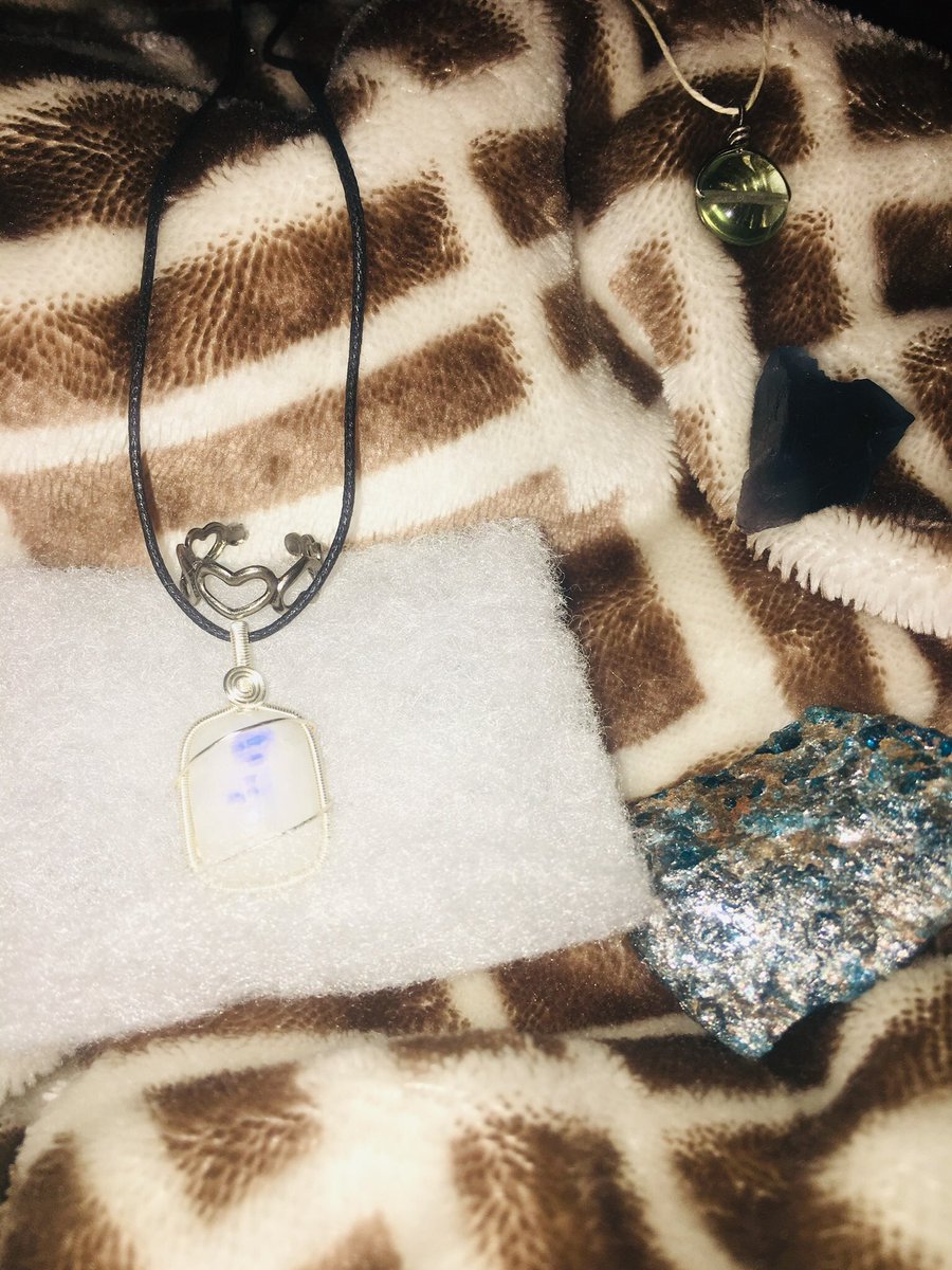 Two gorgeous rainbow moonstones from  @earthenore plus some extra little goodies she threw in! So in love with everything 