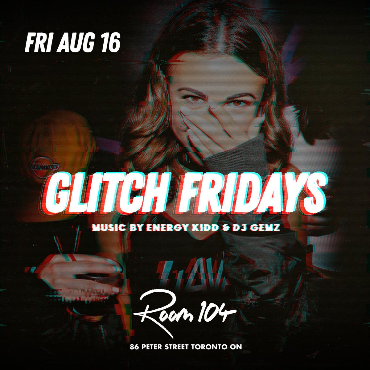 EnergyKidd's tweet photo. Meet me at Room 104 this Friday for a ting called "#GlitchFridays" hosted by @RebornEntTo. 
Only $150 for Ciroc &amp; its ladies free before 12. 

If you need booth, bottles or birthday package information hit up @CashExclusive ASAP. 
Lets turn up! https://t.co/8s0jP5olX0