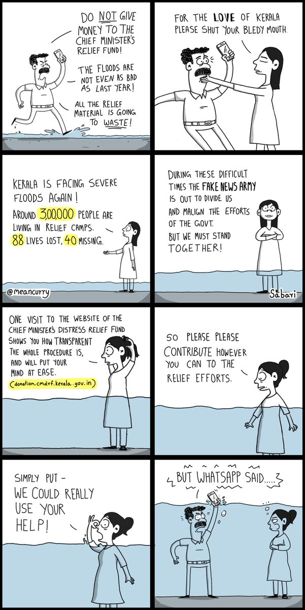 sabarivenu's tweet photo. Please do read the full comic, and visit https://t.co/ip6QcEBEcu to contribute. 

#StandWithKerala #KeralaFloods2019 #DoForKerala https://t.co/vfTwgPNQTC