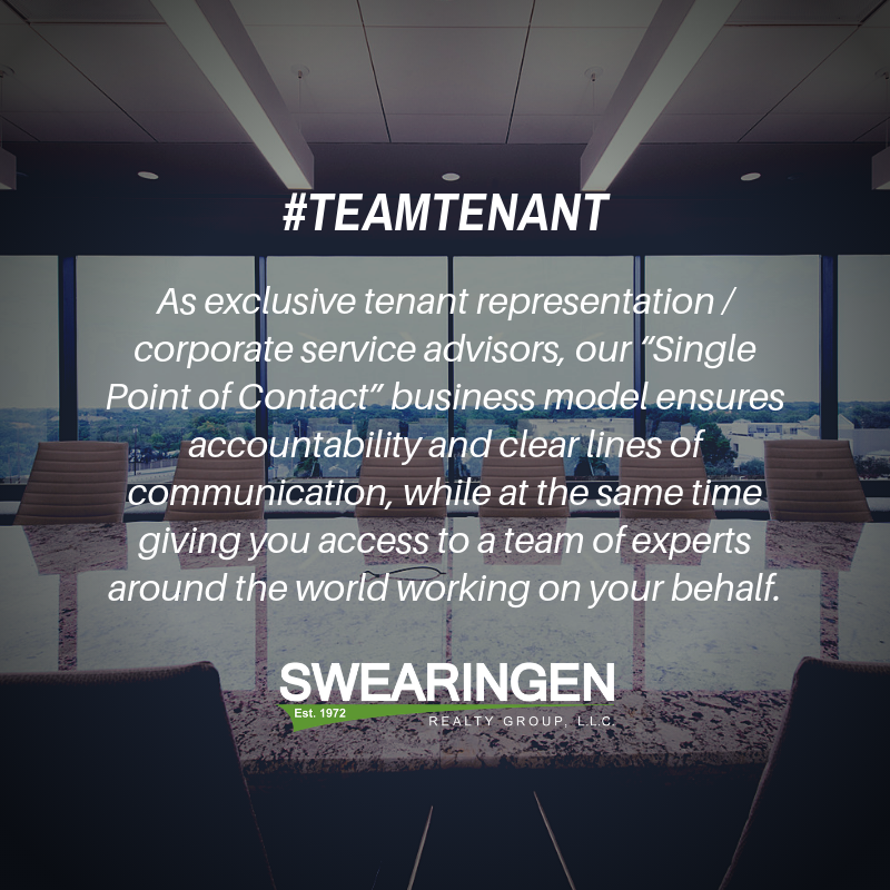 SwearingenUS's tweet photo. Our "Single Point of Contact" model means a dedicated, knowledgeable team will manage all of your transactions, while maintaining a solid understanding of your company’s culture, policies and objectives. #srg #swearingenrealtygroup #swearingen #teamtenant #wednesdaywisdom https://t.co/cpUPDGWCU9