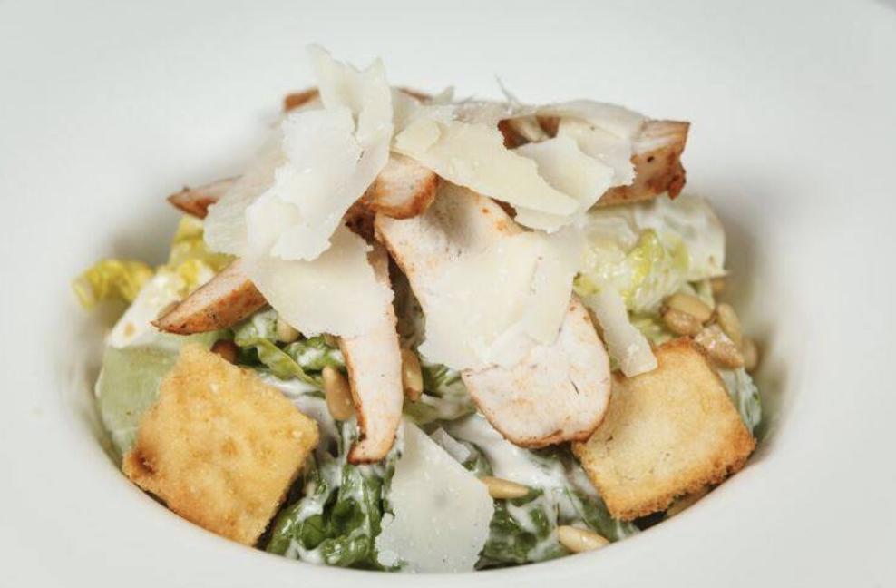FIRESteakhouse's tweet photo. Chicken Caesar Salad is the perfect light option on a summer's day. This classic dish consists of chargrilled cajun chicken breast, baby gem leaves, giant croutons. roast pine nuts, and parmesan. #FIRErestaurant https://t.co/Q4N6Iww7Ue