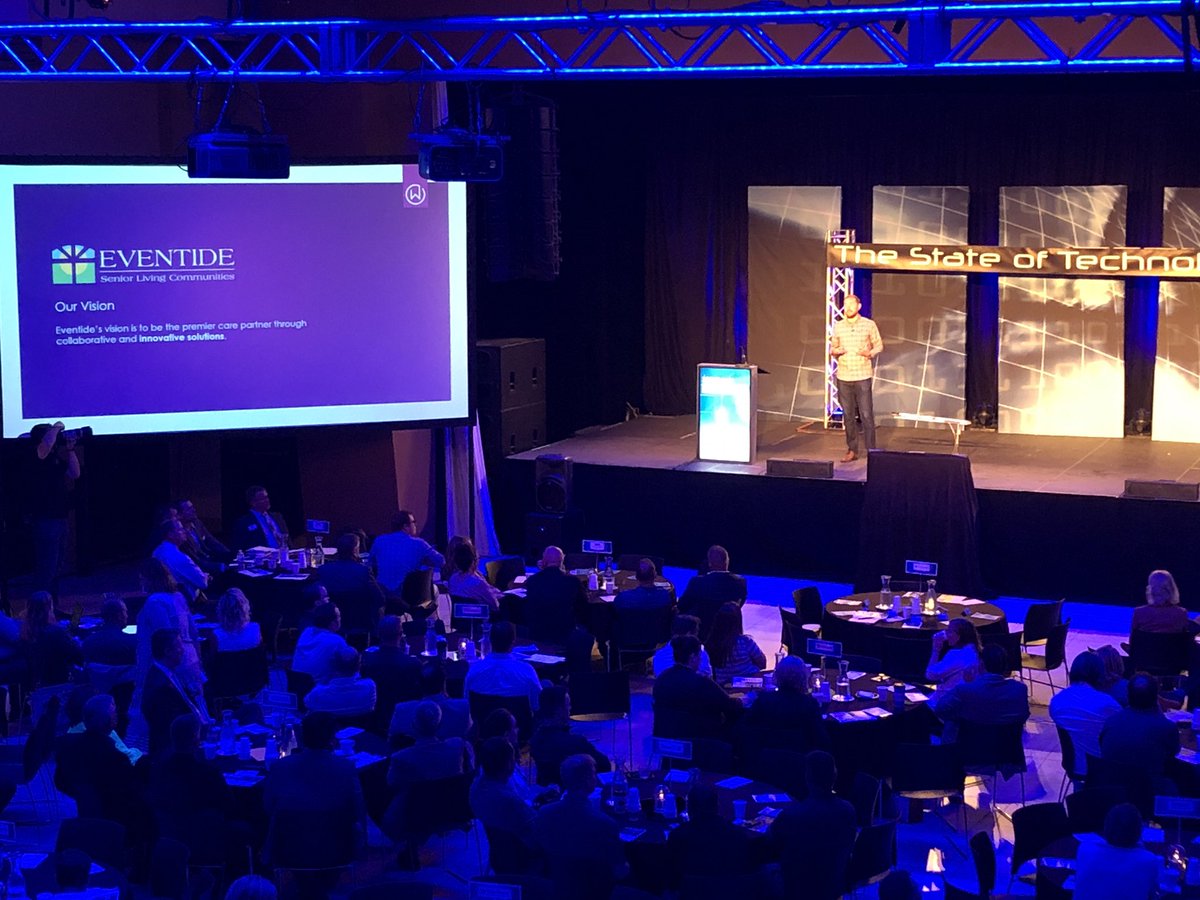 gregfromfargo's tweet photo. Peter sharing about #walkwise at #StateofTech. https://t.co/uU41saCryl