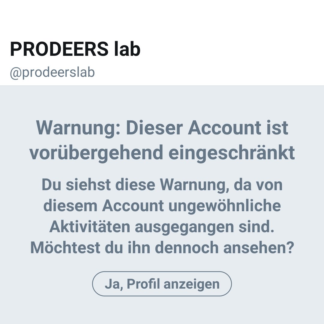 prodeerslab's tweet photo. Don't tweet too fast if you just opened an account. 
You may get blocked. Thanks algorithm. https://t.co/wy8A5atEOm