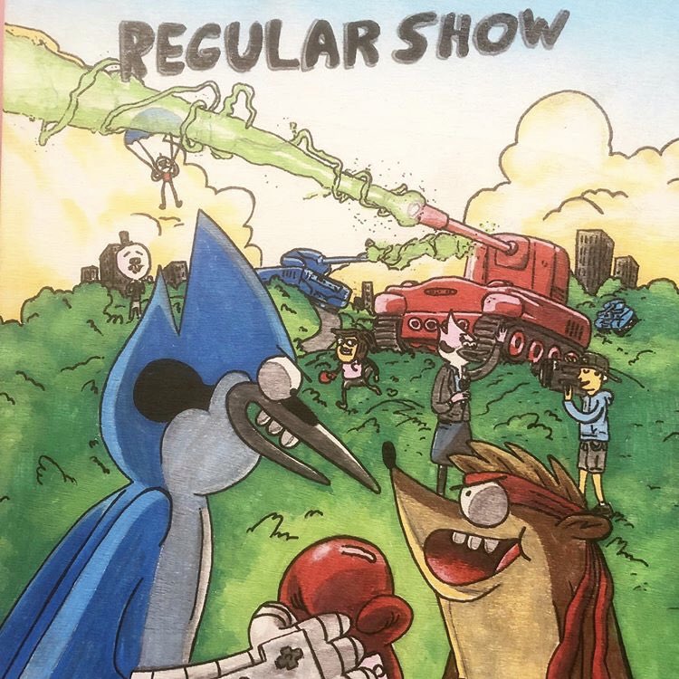 CustomComicBox's tweet photo. Regular show #regularshow #mordecai #rigby #adultswim #cartoonnetwork #comic #fanart #tribute #customstorage #customcomicbox #comicbookstorage #handpainted #handcrafted #woodpainting https://t.co/v4UQS2PlIT