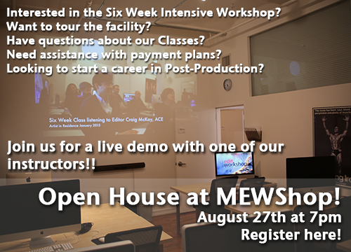 MEWShop's tweet photo. Our next π open house π will be held on August 27th! This is a great opportunity to come to our #NYC facilities and learn more about who we are and what we do! https://t.co/elt3X6fy9M #filmmaking #videoediting #postproduction #editing #film #editors #MEWshop https://t.co/Qom35YGodj