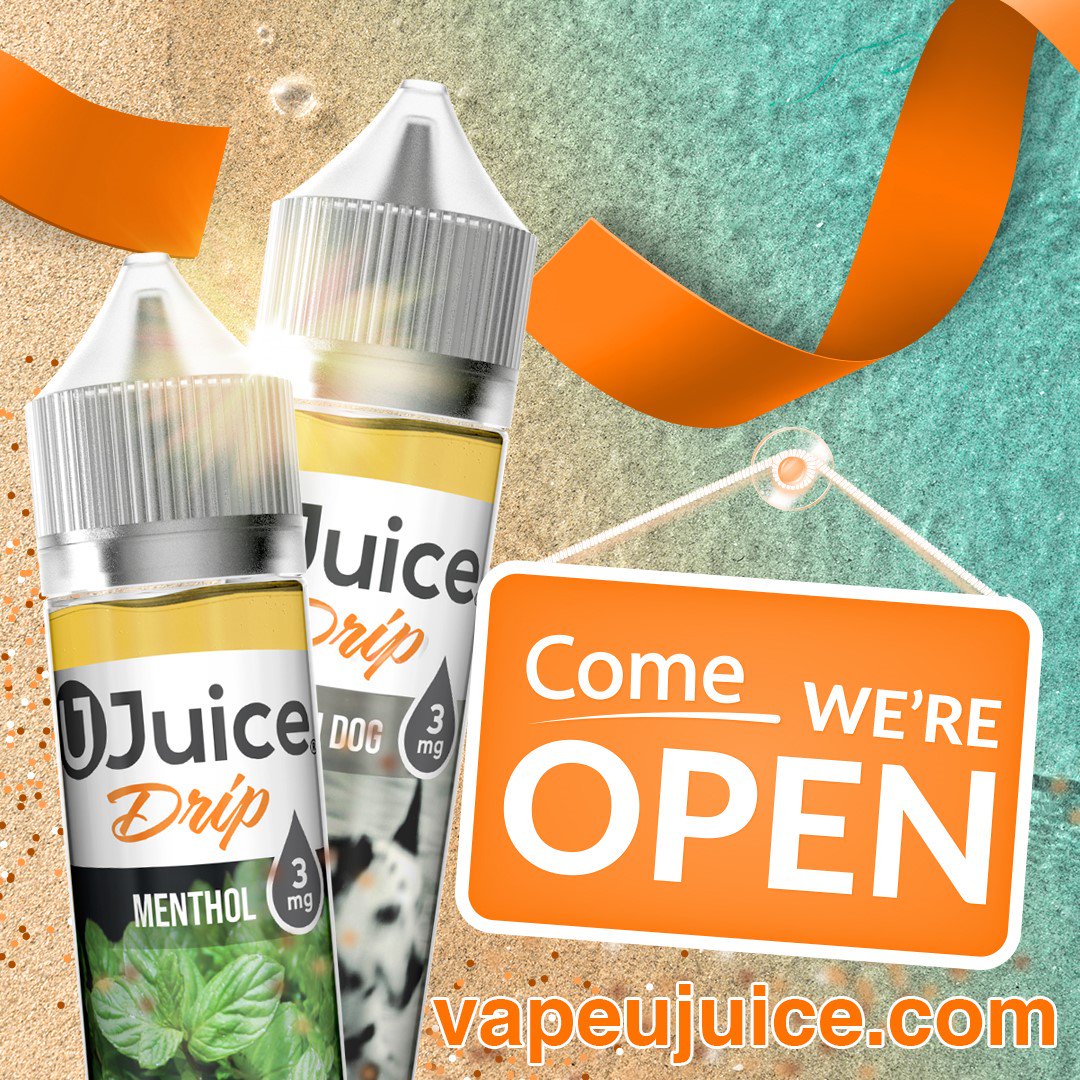 VapeUJuice's tweet photo. We are Live! Check out our https://t.co/kZ2BAncWFV website and explore what flavor is perfect for you. Happy Hump Day! 💛
.
.
.
#ujuice #vape #vaping #vapestagram #vapenation #vapeon #summer #goodvibes https://t.co/VHLAAgrS8z