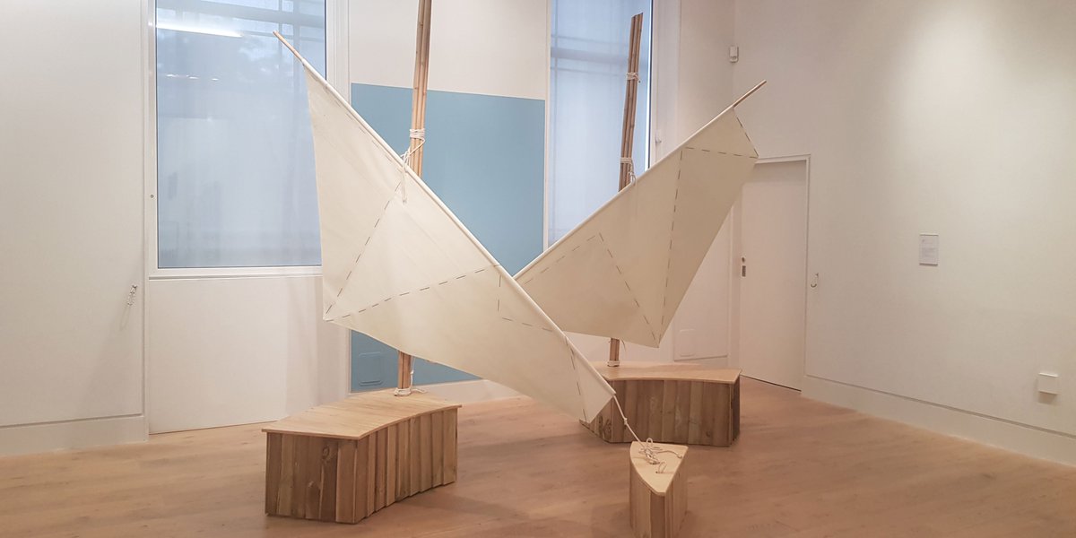 HMILeeds's tweet photo. Another highlight from #FUAM2019 Graduate Art Prize at The Stanley & Audrey Burton Gallery @LULGalleries: Eloise Burrows' interactive sculpture 'Gybe-ho', inspired by the artist's experiences of sailing and the collaborative nature of a ship's crew. Open today 10am - 5pm https://t.co/O40XSqIA5K