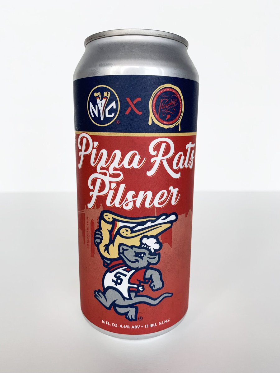FLAGSHIPBREWERY's tweet photo. Pizza Rats Pils for the win. #pizzarat #craftbeer #nyc #flagshipbrewingco @barstoolsports @NYC_Eatz @MLB @stoolpresidente @SIYanks https://t.co/ZjlyJS3Jv0