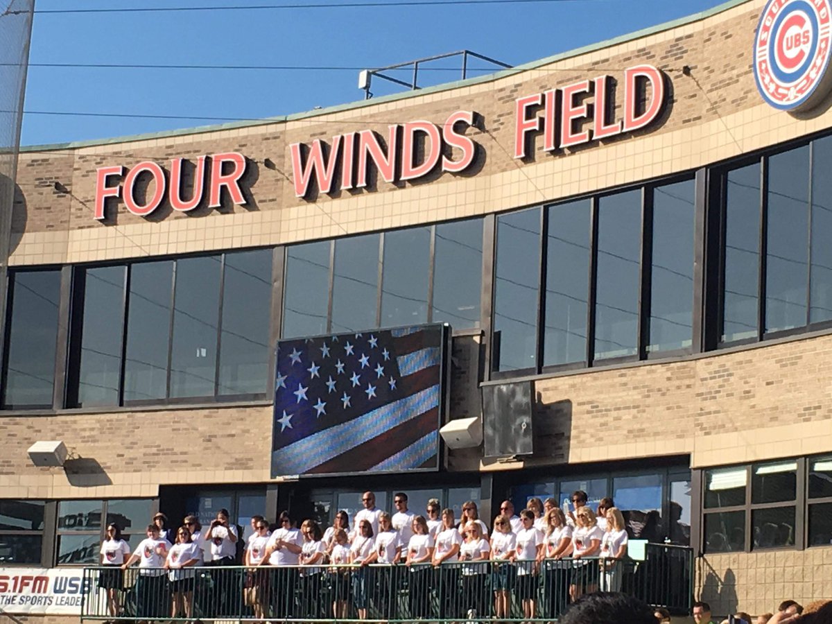 Jeffman703's tweet photo. Great way to start out the year @FourWindsField @SouthBendCubs with @drtoddc and the rest of #TeamSouthBend #swansonstrong https://t.co/ek5faYQKXO