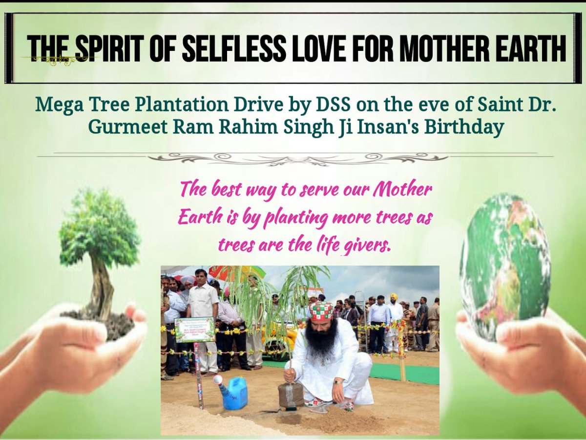 Jyoti42420365's tweet photo. #JoinHandsForTreePlantation
Celebrated birthday with 🌄 welfare work like🌳 tree plantation 🌲
@Gurmeetramrahim
@derasachasauda https://t.co/aADP1St1c8