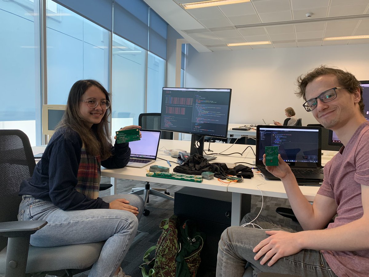 PlayerData's tweet photo. Over the last few weeks our interns have learned how to design, layout and manufacture their own circuit boards. They even managed to design the electronics for our new docking stations! #topinterns #electronics #pcbs https://t.co/453Y6Fnr2s