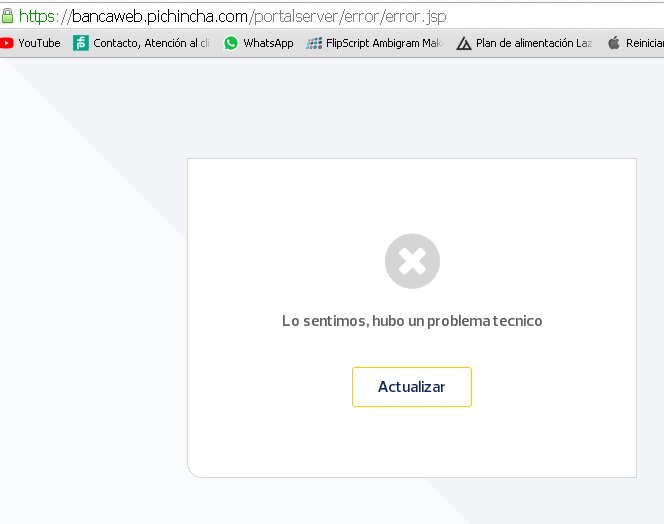 fafer_1973's tweet photo. Sin ánimo de alarmar, pero esto de #BancoPichincha si parece #FeriadoBancario Y nadie da explicaciones. Me valen #3atados las disculpas, quiero información fidedigna. https://t.co/geFAMNE0wg
