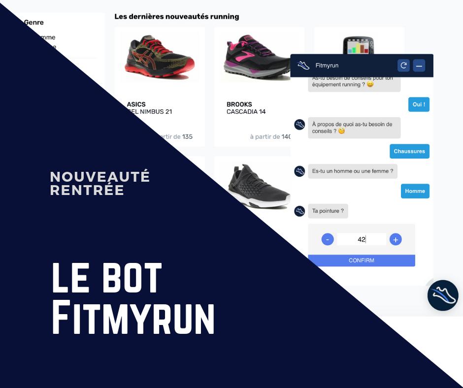 [🌟Nouveautés rentrée 🧨] De retour de vacances ? Pendant l'été, on vous a préparé une petite surprise 🎁 : le bot 🤖 conseiller en équipement running!
La qualité de conseil Fitmyrun  à la vitesse de l'éclair⚡️. Avec ça, bous n'avez plus le droit d'être mal équipé !