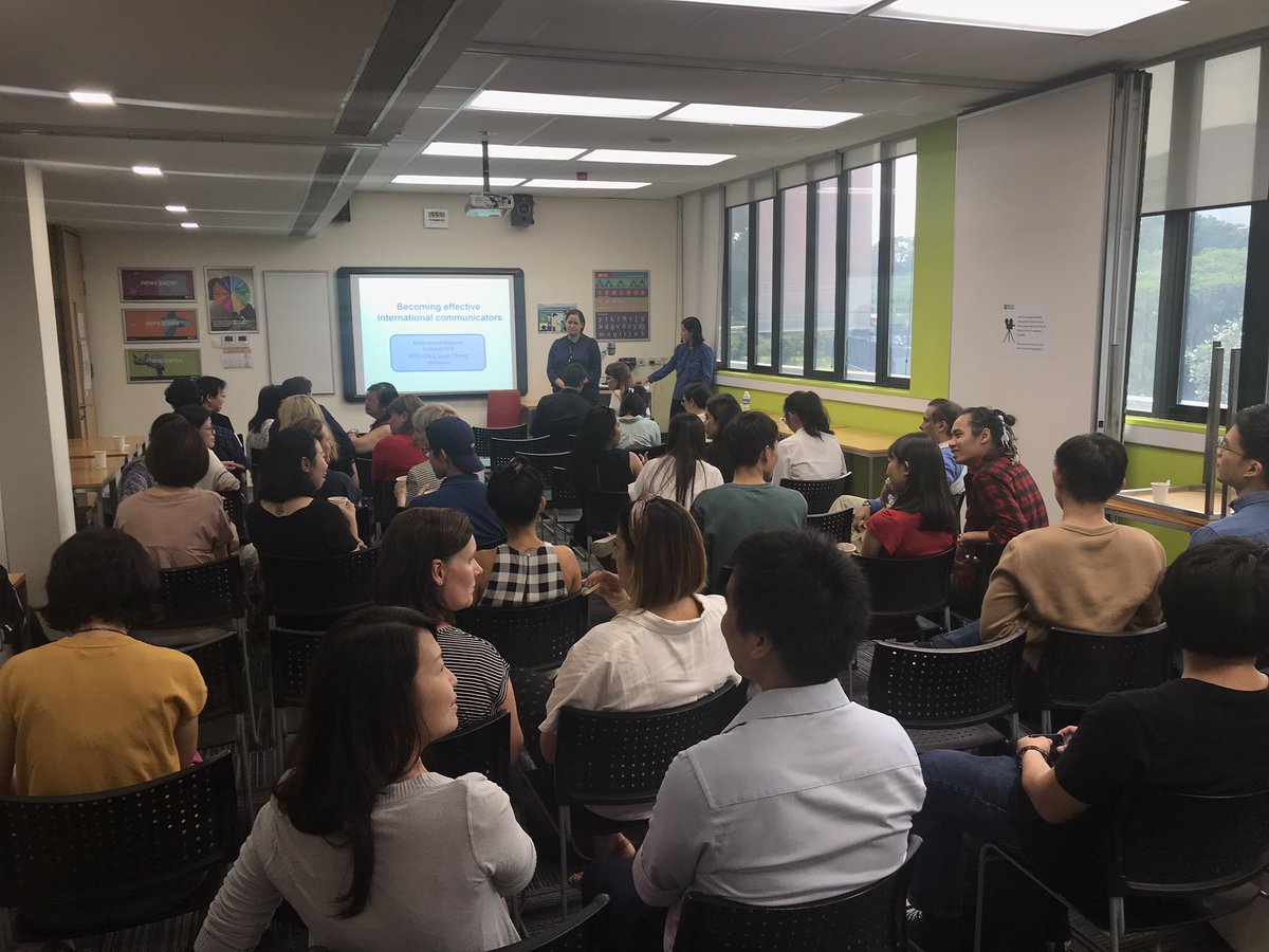 sgBritish's tweet photo. ‘An evening with Chia Suan Chong’ is starting now at the #BritishCouncilSG. Chia is a #Singapore-born success story – an English language teacher who has made her mark on the field of #ELT internationally. #TDCsg @ChiaSuan @ETprofessional @UKinSingapore @BritishCouncil https://t.co/YOI5wgl931