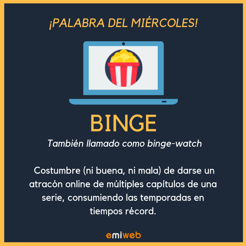 emiweb_es's tweet photo. #PalabradelDía
¿Alguna vez has visto todos los capítulos de una serie en un fin de semana?
#BingeWatch #Binge https://t.co/OPi1iPQdar