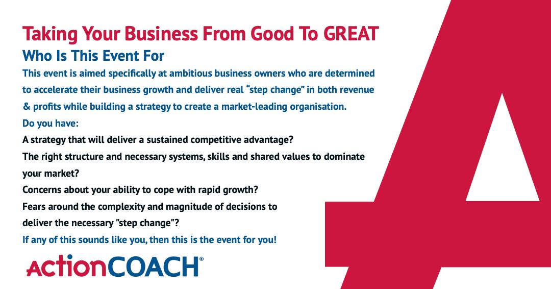 Do You Want To Be The Best In Your Industry? This seminar will help you to do exactly that!

Signup to this fully funded seminar today!  

simonbuck.coach/bristolcoachgo…