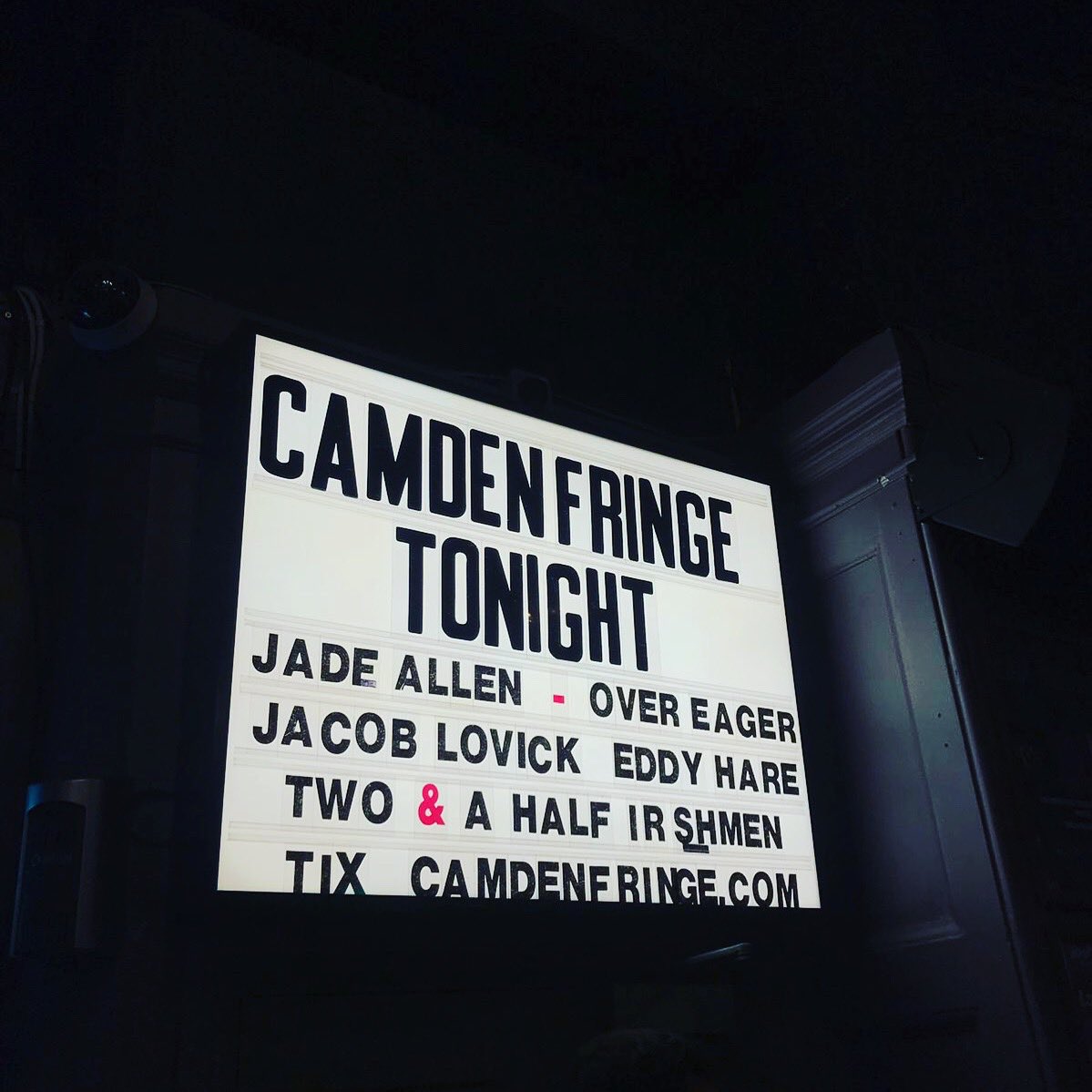 jadeallencomedy's tweet photo. @CamdenFringe done! #overeager is officially launched &amp; I am thrilled. Huge thanks to the amazing Ellie @TheAlbany for running the show and keeping me calm, &amp; my gorgeous @MattDeanActor for rocking the tech. Most of all, thanks so much to those who came to support &amp; giggle. https://t.co/DV0UXSBlGm