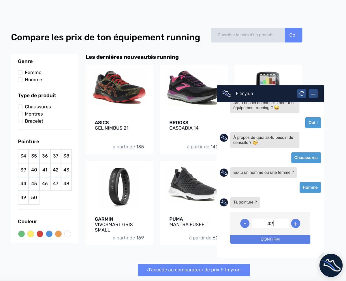 [ 🎓 Rentrée Running 🏃‍♂️] C'est la rentrée 🎉 Le bon moment de renouveler son équipement que ce soit une ⌚️ ou une 👟.
Pour comparer les caractéristiques , il y a Fitmyrun et leur nouveau petit conseiller 🤖 : 👉 fitmy.run