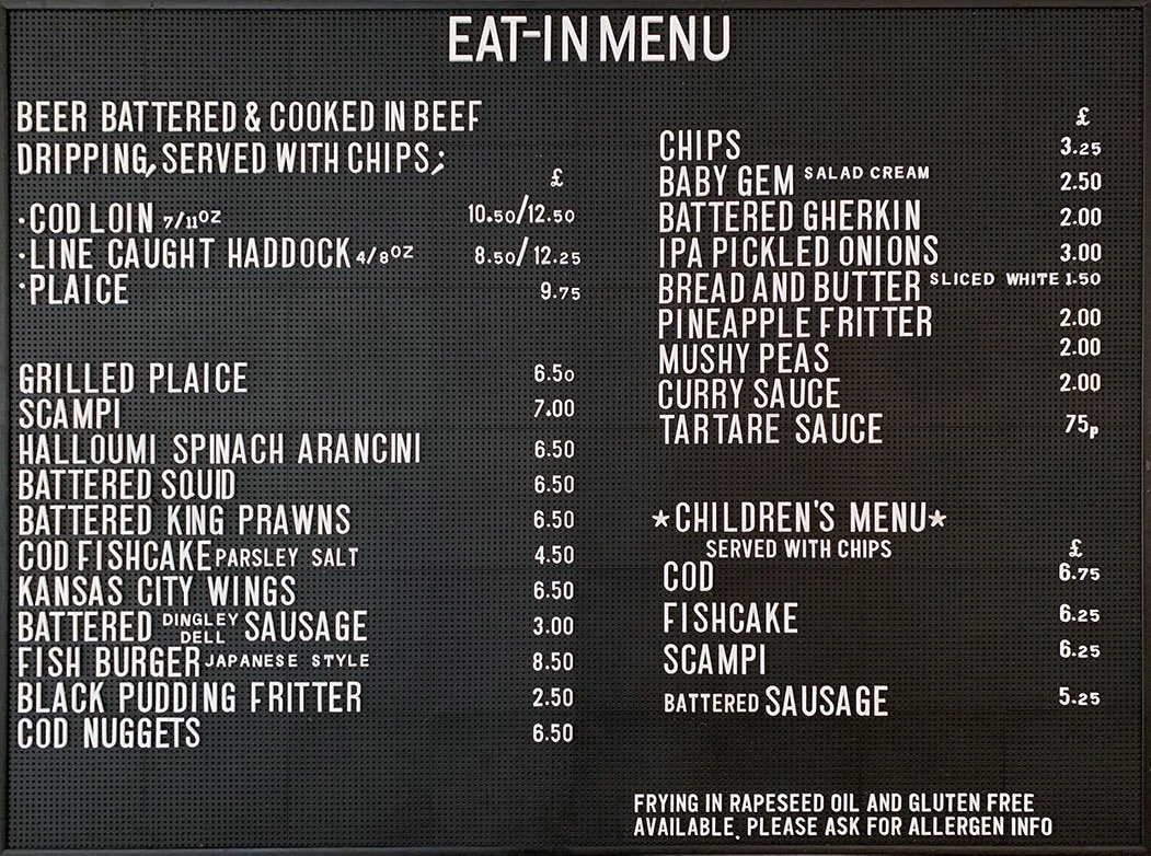 EricsFandC's tweet photo. Weโre not fishing for compliments ๐ but whatโs your favourite dish of ours? #favouritefood #menugoals #notyouraveragechippy https://t.co/xQji5FjgMH